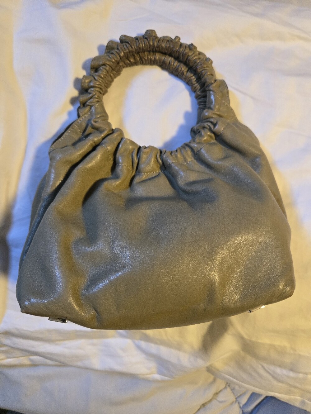The ROW Ruched Handle Bag in Sage - Picture 4 of 15